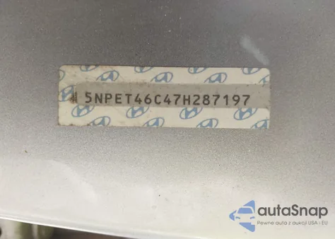 2007 Hyundai Sonata Gls from USA, damaged, VIN 5NPET46C47H287197